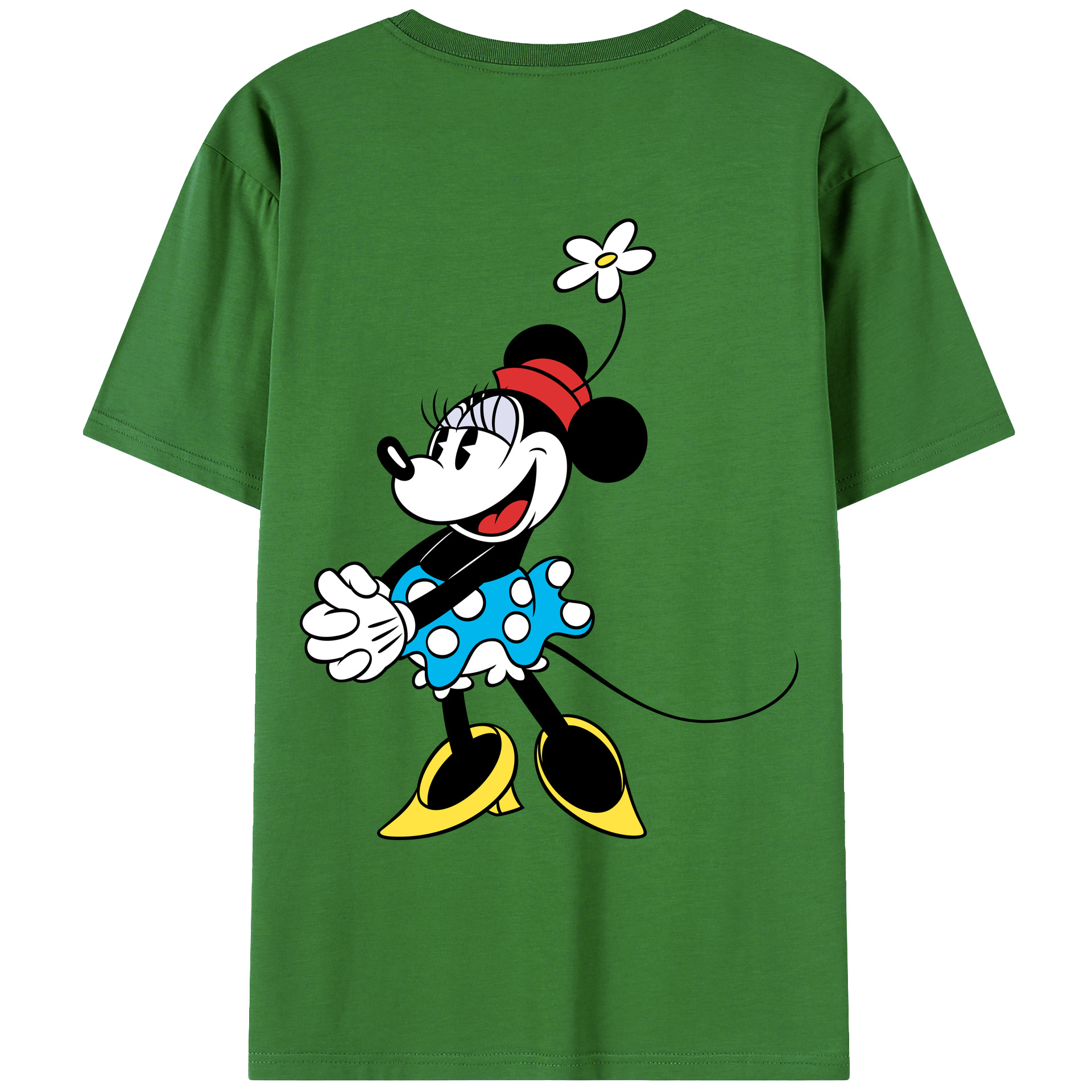 （画像用） ミッキーマウス Mickey Mouse レディース半袖Tシャツ(バックプリント)